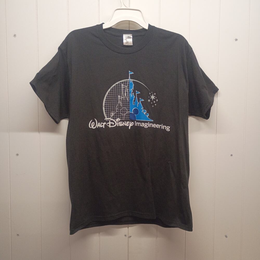 Vintage Walt Disney Imagineering Shirt Large Black Blueprint Castle Exclusive